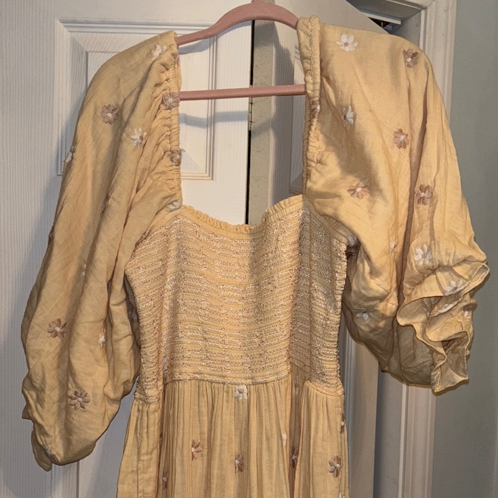 Free People Dahlia Embroidered Maxi Dress